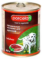 Porcelan консервы для щенков с говядиной