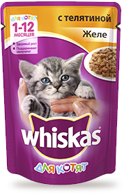 Whiskas для котят с телятиной в желе