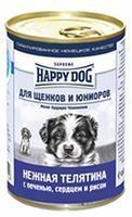 Happy Dog консервы для щенков с телятиной и печенью