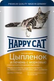 Happy Cat с цыпленком и печенью в соусе