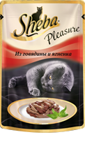 Sheba Pleasure с говядиной и ягненком