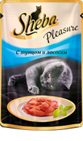 Sheba Pleasure с тунцом и лососем
