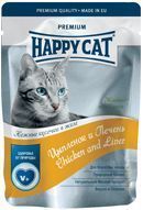 Happy Cat с цыпленком, печенью и морковью в желе