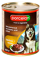 Porcelan консервы для собак с говядиной и печенью