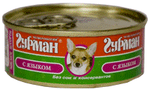 Четвероногий Гурман консервы для щенков с языком