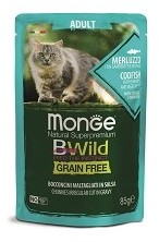 Monge Cat BWild GRAIN FREE из лосося с креветками и овощами