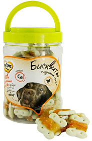 Мнямс лакомство для собак бисквиты с куриным мясом