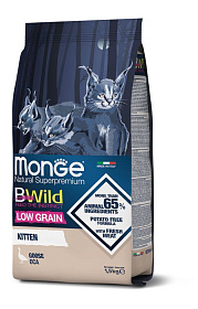 Monge Cat BWild LOW GRAIN Kitten Goose