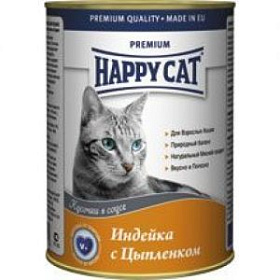 Happy Cat с индейкой и цыпленком в соусе