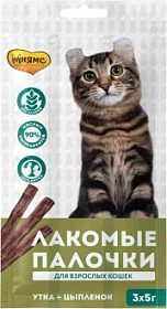 Мнямс для кошек с цыпленком и уткой