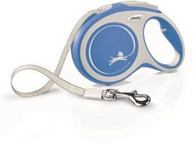 Рулетка Flexi NEW LINE Comfort лента серый/синий