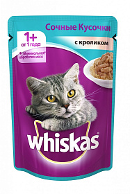 Whiskas сочные кусочки с кроликом
