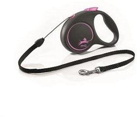 Рулетка Flexi Design черный/розовый