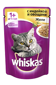 Whiskas с индейкой и овощами в желе