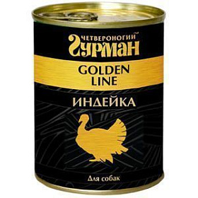 Четвероногий Гурман Голден консервы для собак с индейкой