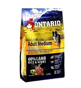 Ontario Adult Medium Lamb & Rice