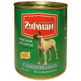 Четвероногий Гурман консервы для собак с перепелкой