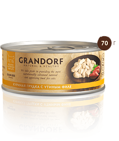 Консервы для кошек Grandorf куриная грудка с утиным филе