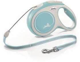 Рулетка Flexi NEW LINE Comfort трос серый/голубой