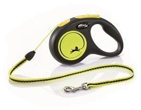 Рулетка Flexi Neon New Classic трос 5 м