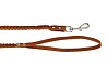 Поводок Каскад №8 кожаный плетеный 1.25м