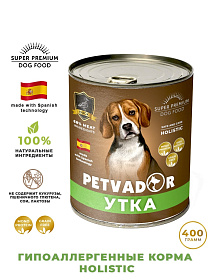 Полноценный сбалансированный влажный корм для собак всех стадий жизни (утка)