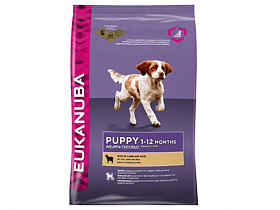Eukanuba корм для щенков всех пород с ягнёнком и рисом