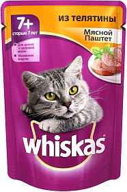 Whiskas 8 + мясной паштет из телятины