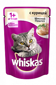 Whiskas мясной паштет из курицы