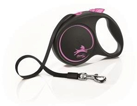 Рулетка Flexi Design черный/розовый