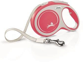 Рулетка Flexi NEW LINE Comfort лента серый/красный