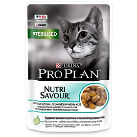 Pro Plan Pouch Sterilised с океанической рыбой, в желе