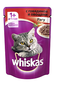 Whiskas рагу с говядиной и овощами