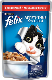 Felix с говядиной и морковью в желе